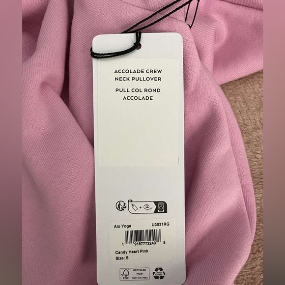 ALO Yoga Women's Light Pink Hoodie - Picture 5 of 7